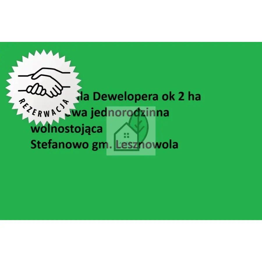 mazowieckie, piaseczyński, Lesznowola, Stefanowo, Dla Dewelopera ok 2ha MNW